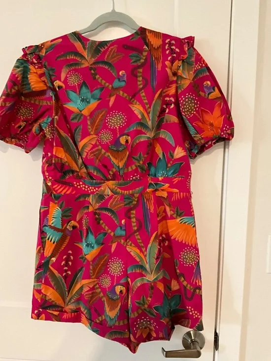 Farm Rio Macaw Romper Size L - Picture 3 of 10